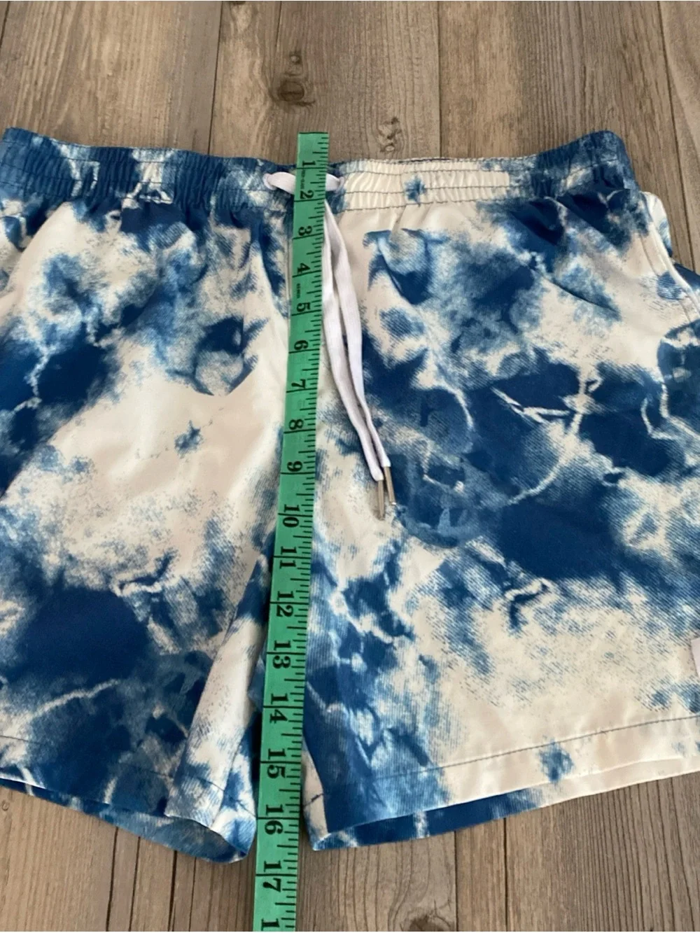 Duvin Design Co Men’s Lined Swim Shorts Trunks Storm Tie-Dye Large